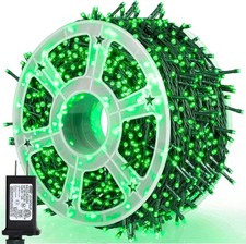 164Ft 500 LED Green St. Patrick's Day Lights, Waterproof 8 Twinkle with Memory F