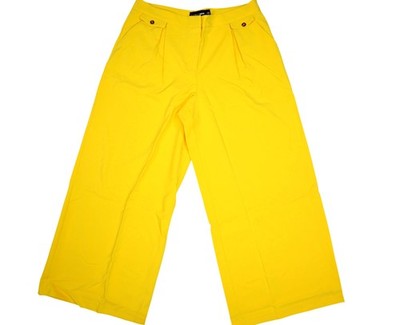 Gabrielle Union Pants Womens 2XL Yellow Bumblebee Wide Leg Trousers High Rise