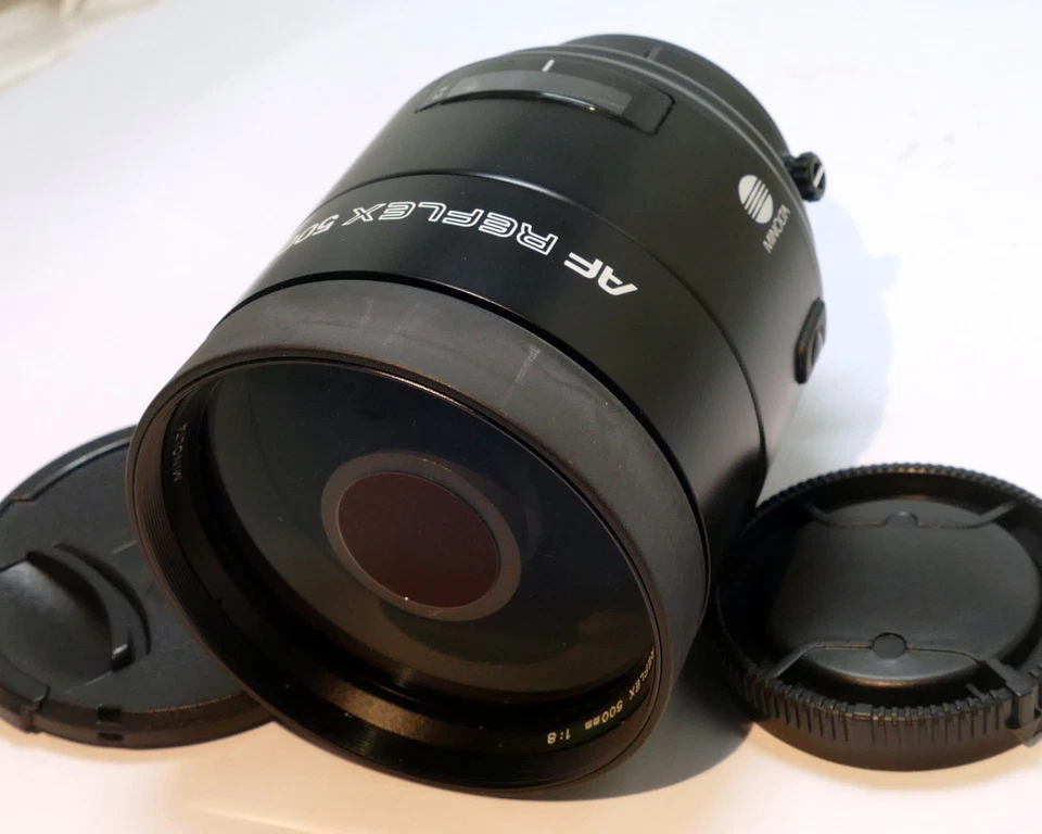 Minolta AF Reflex 500mm f/8 for Sony Minolta A Mirror Telephoto lens - near mint - Image 2 of 4