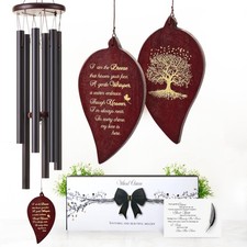 32 Inch Memorial Wind Chimes Outdoor, Sympathy Gifts for Loss of Loved One, M...