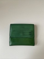 Louis Vuitton Green Epi Leather Multifold Wallet Compact Bifold Minimalist