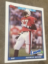 NFL Rookie Card Herman Moore Detroit Lions. rookie card picture