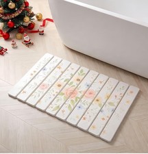 Foldable Stone Bath Mat,Super absorbent , 24" x 16"