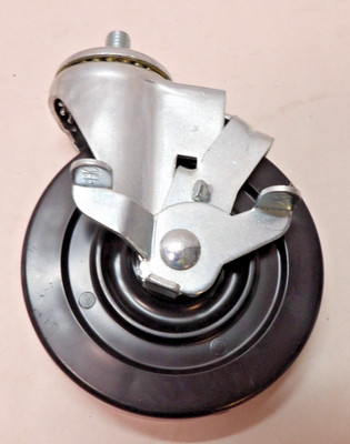 Swivel Stem Casters 5'' Wheel 1-1/4'' Width With Brake 1/2-13 X 1/2'' Threaded Stem