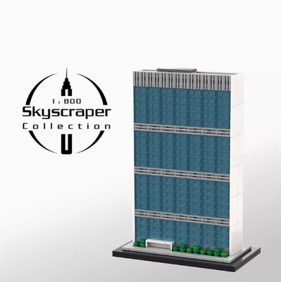 United Nations Secretariat Building 1:800 Scale Architectural Model Block Set
