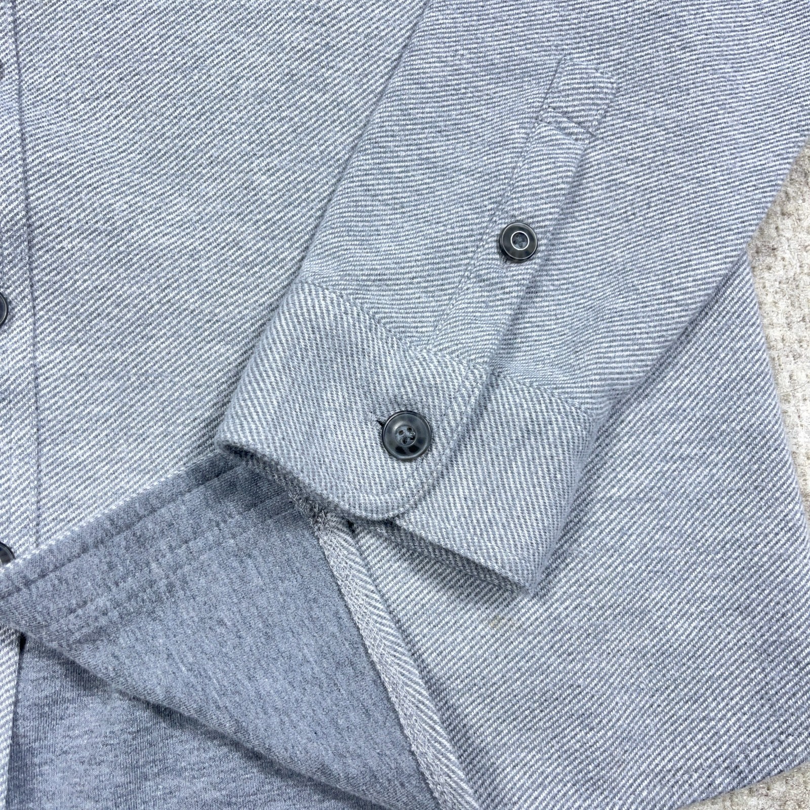 Marine Layer Shacket Men Large Gray Pacifica Over… - image 6