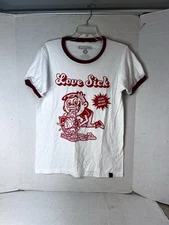 NEW Creepy Co. Company LOVE SICK Boz Anti-Valentine Ringer T-Shirt Tee Small
