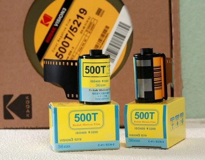 2 Rolls - Kodak Vision 3 500T 5219 36exp 35mm Motion Picture Color