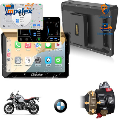 Carpuride W702BS Pro Motorrad CarPlay Bildschirm 7 Zoll Dual Bluetooth
