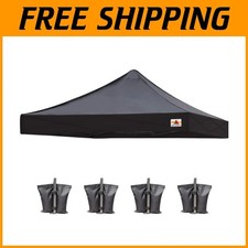 Canopy Tent Replacement Cover, Black 10x10