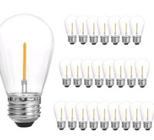 LED bulbs S14 E26 Outdoor Edison lights 2W  25 Pack for String Light Replacement