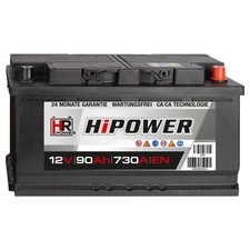 PKW Batterie 12V 90Ah Starterbatterie Autobatterie 353x175x190 590122072