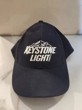 Keystone Light Beer Navy Blue Adjustable Strap Back Baseball Cap Dad Hat Coors