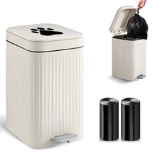 Dog Poop Trash Can Outside, 5L/1.3 Gal Dog Poop Bucket with Lid, Foot Pedal, ...