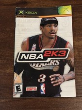 NBA 2K3 Basketball 2003 Iverson XBOX Instruction Manual Only