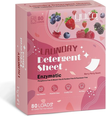#ad #ad Laundry Deternt Sheets Berry Scent 80 Loads Eco Laundry Soap Washer $7.79