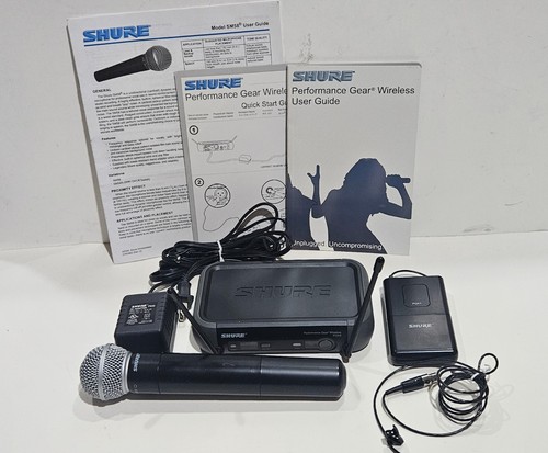 SHURE PGX4 PGX2 (SM58 Mic)  PGX1  H6 524-542 MHZ COMPLETE SET WITH COLLAR MIC