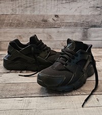 Nike Huarache Run Shoes Triple Black -Big Kid 6Y Unisex -Kids Athletic Footwear
