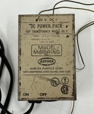 Vintage Aurora Model Motoring 20V DC Power Pack Transformer DC-2 120 V UNTESTED