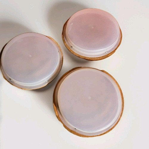 3 Vintage Libby Glass Canister Wood Lids Only Flour Sugar Coffee Country Store - Picture 8 of 9
