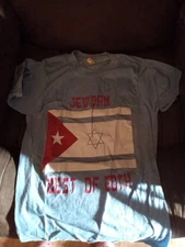 RARE UNIQUE 1970s Jewban Cuban Jew Cuba Jewish Flag XL Shirt Unisex