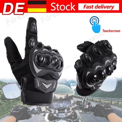 Motorradhandschuhe Herren Motorrad Handschuhe mit Knöchelprotektor Touchscreen - Bild 1 von 4