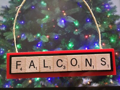 Atlanta Falcons Christmas Ornament Scrabble Tiles Magnet Rear View Mirror