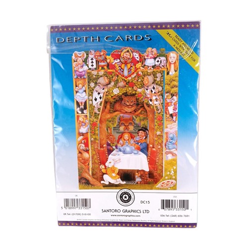 Alice In Wonderland Greeting Card 3d Interactive Depth Card Santoro Graphics NEW - Picture 2 of 3