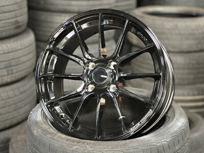 New 15x7 ENKEI TUNING SC48 BLACK 4x100 Fit Honda Acura Toyota
