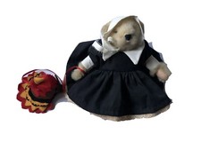 Muffy VanderBear Teddy Bear In Black Pilgrim Outfit W/ Turkey Thanksgiving 1989