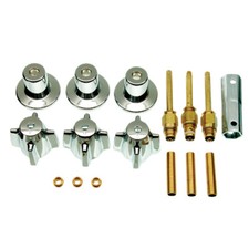 Central Brass Tub/Shower 3-Handle Remodeling Kit in Chrome