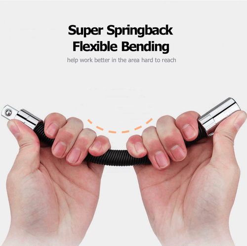 2pcs Flexible Extension Bars Long Socket 6" 8" Ratchet Flex 1/4" & 3/8" Drive - Picture 8 of 10