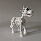 Halloween Bovine Skeleton Sculpture Home Garden Courtyard  Ornaments Resin