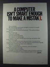 1980 IBM Computers Ad - A Computer Isn't Smart Enough