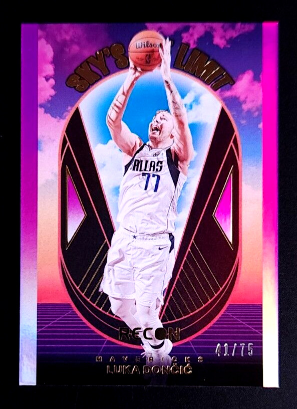 Panini Recon 2023-2024 Luka Doncic #6 Sky's the limit Purple #d /75 SP