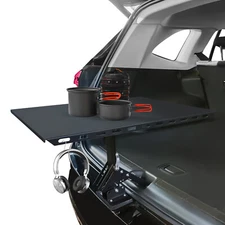 Car Camping Table, Tailgate Table for Vans&SUV,Adjustable Metal Camping Table