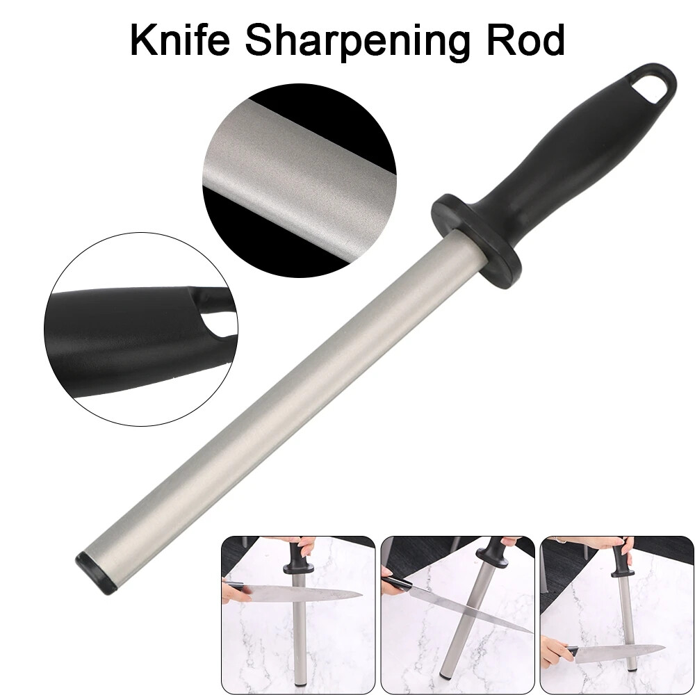 Oval Diamond Steel Knife Sharpener 8/12 Inch Knife Sharpening Tool Bar