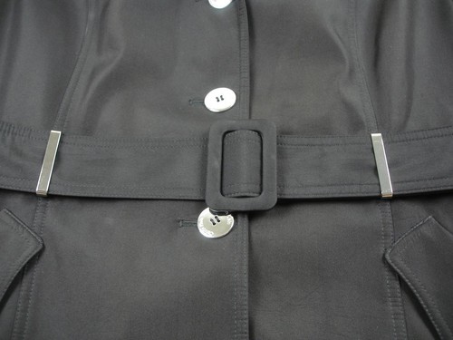 $240 Women's sz M Calvin Klein Black Single-Breasted Water-Resistant Trench Coat - Picture 15 of 24