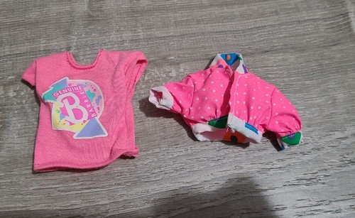 1990 Barbie Pink Stamp Club Official T-Shirt Fashion & Meijer Shopping Jacket