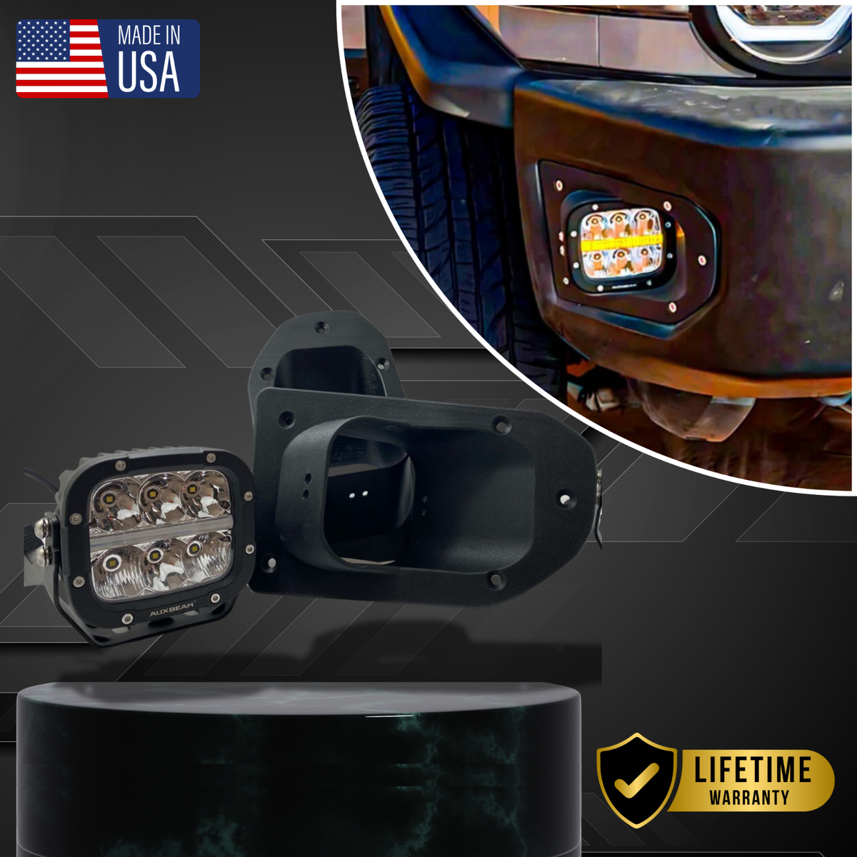 Toyota FJ Cruiser 2007-2014 Wing Delete Fog Light Brackets