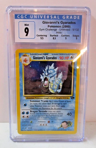 Giovanni's Gyarados 5/132 [CGC 9] 2000 Gym Challenge Holo Subgrades Mint