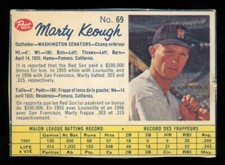 1962 POST CANADIAN MLB BASEBALL #69 Marty Keough VG-EX WASHINGTON SENATORS Card
