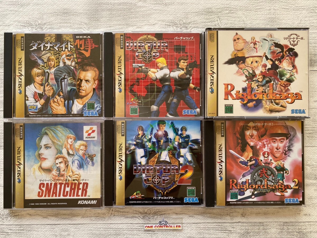 Sega Saturn Dynamite Deka & Snatcher & Virtua Cop 1 2 & Riglord