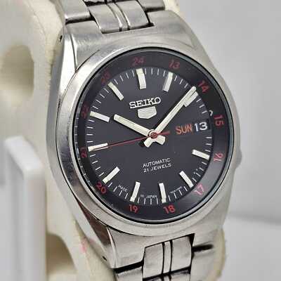 SEIKO RAILWAY TIME 7S26-05H2 DAY/DATE AUTOMATIC VINTAGE MEN’S WATCH