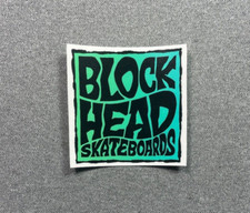 Blockhead Square Skateboard Sticker Spring Gr...