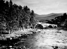 Bridge Of Dee & Lochnager, Aberdeenshire, B & W Book Illustration, 1937