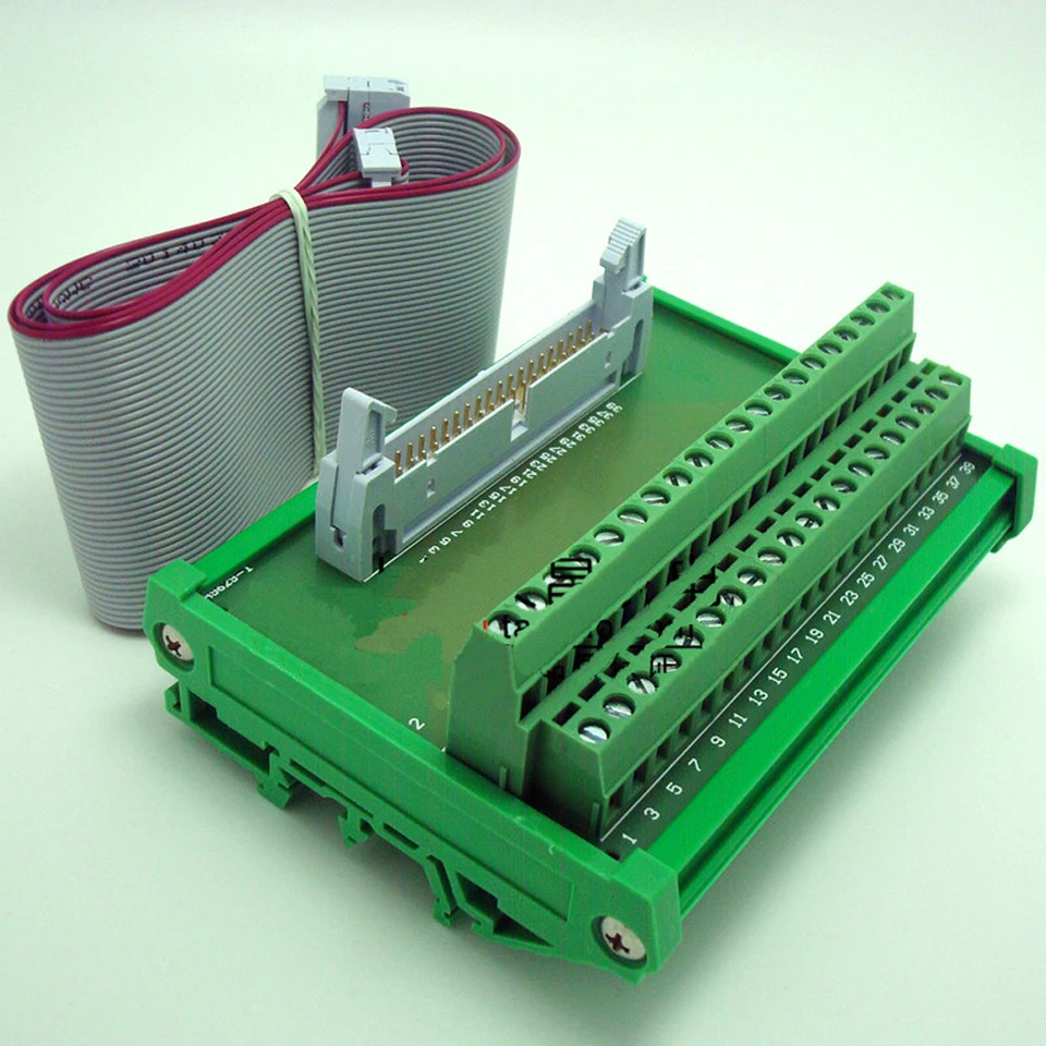  IDC40P 40 Pin Connectors Interface Module DIN Rail Terminal Blocks 0.5M Cable - Image 2 of 2