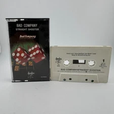 Bad Company Straight Shooter Cassette Tape Swan Song Records 1975 TESTED WORKS