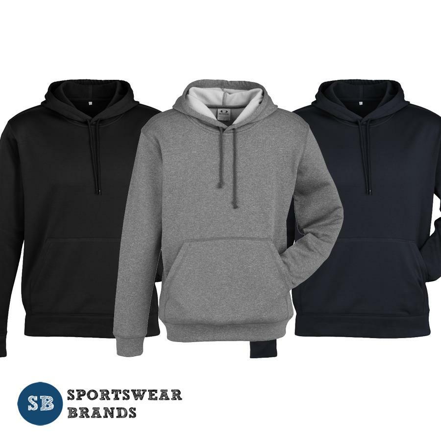 Mens Hype Pull On Hoodie Adults Navy Black Grey Warm Work Jumper