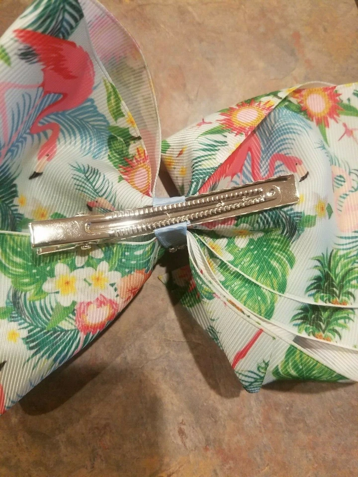 JOJO 大发蝴蝶结 火烈鸟/热带棕榈叶 美丽颜色 紫色 — 第 4/4 张图片